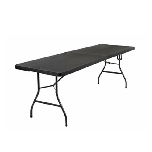 rattan folding table 18m black